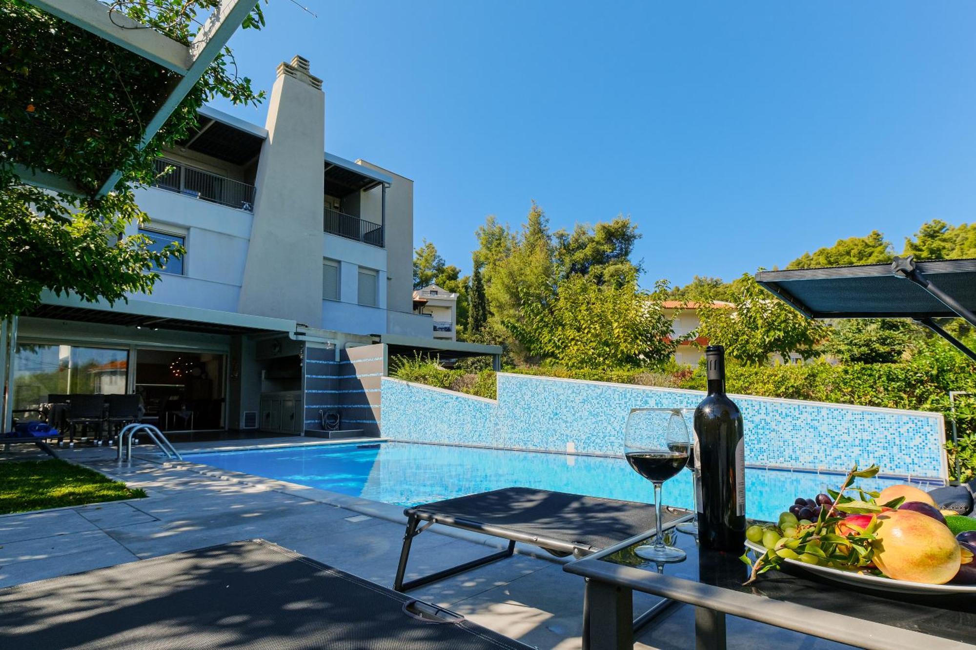 Deluxe Chrousso Pool Villa Paliouri Extérieur photo
